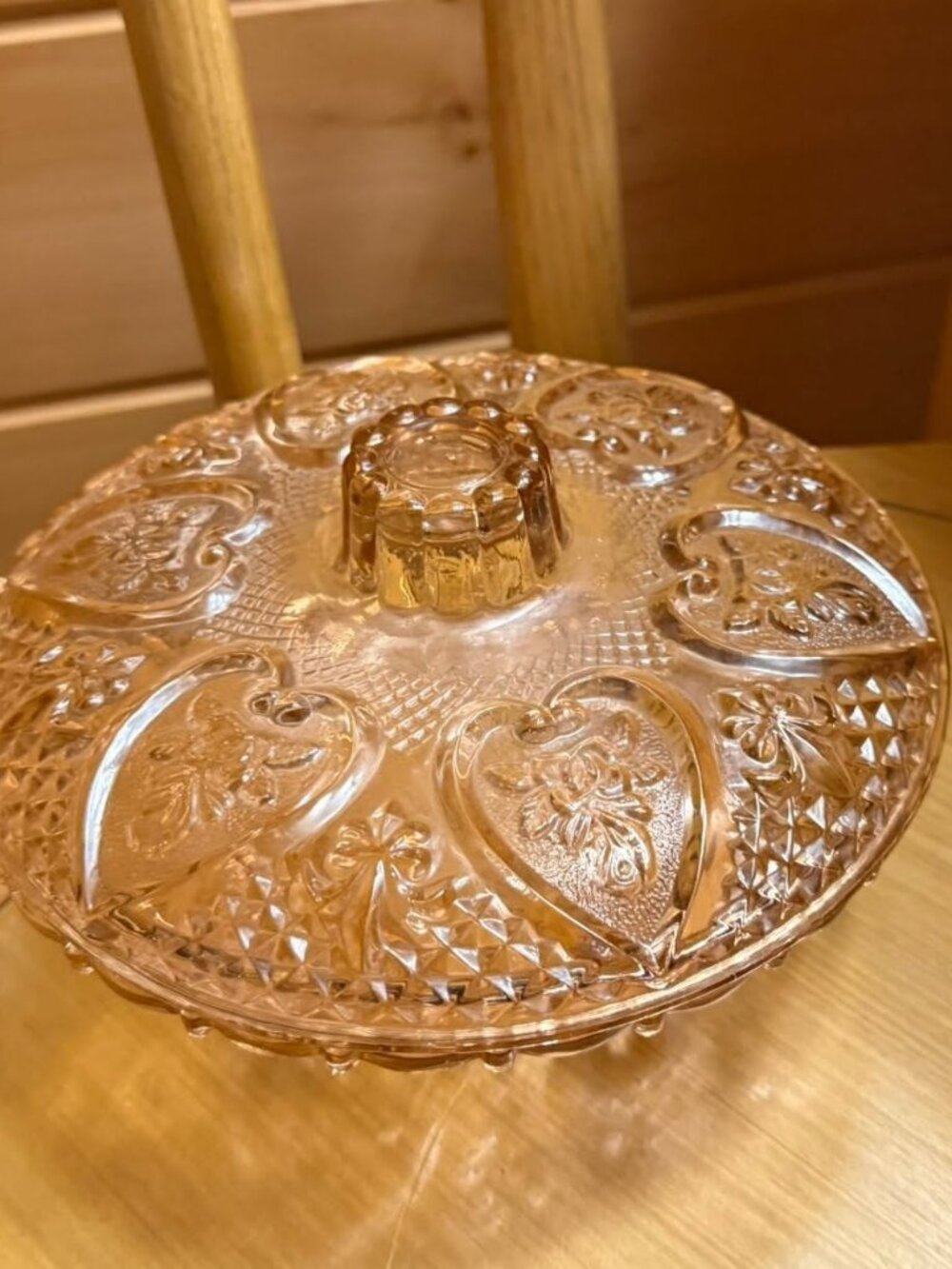 Pink Depression Glass Candy Dish